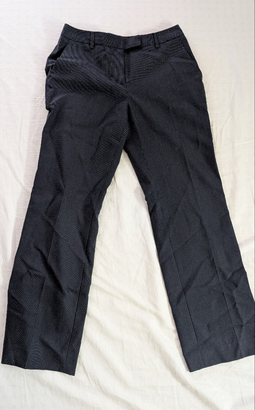 EUC 365 Brooks Brothers Women's Dress Pants, Striped, 6 Petite, black white